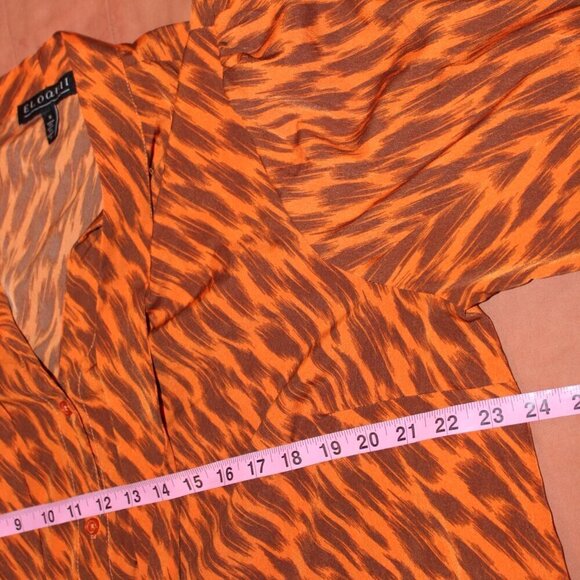 Eloquii Print Tie Neck Long Sleeve  Blouse  Women Size 16 - Picture 7 of 8